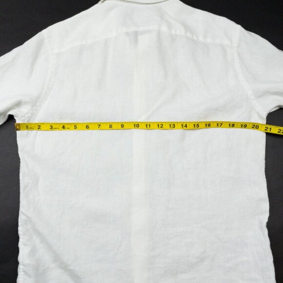 UNTUCKit Linen Shirt Men's Small Solid White Wrinkle Resistant Calvano - Picture 10 of 13